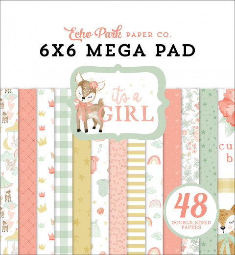 Its A Girl 6x6 Mega Paper Pad