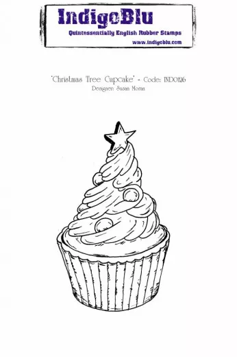 Rubber Stamps - Christmas Tree Cupcake