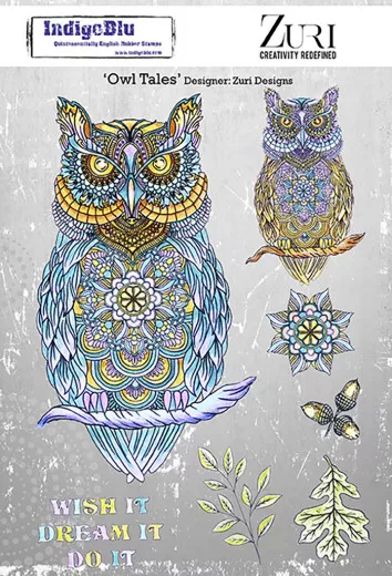 Unmounted Rubber Stamps - Owl Tales