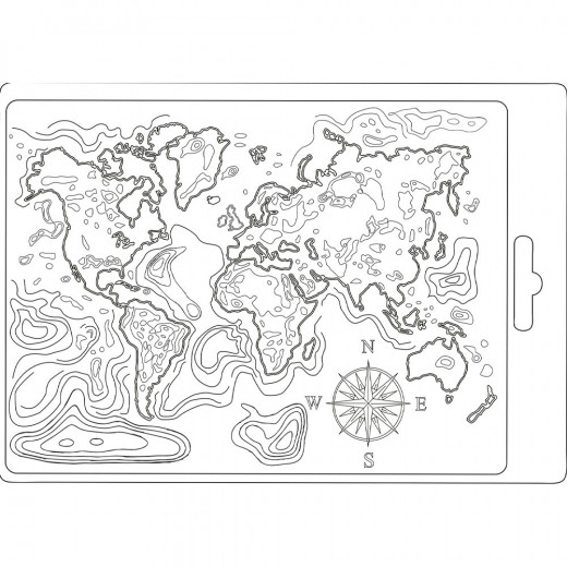 Soft Mould A5 - Map of the World