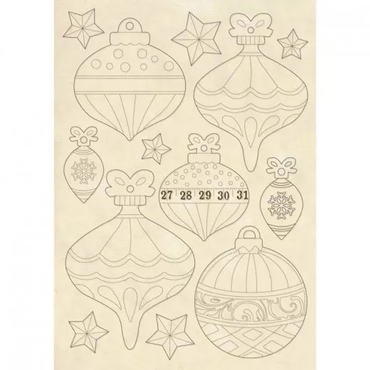 Stamperia Wooden Shapes - Christmas Balls