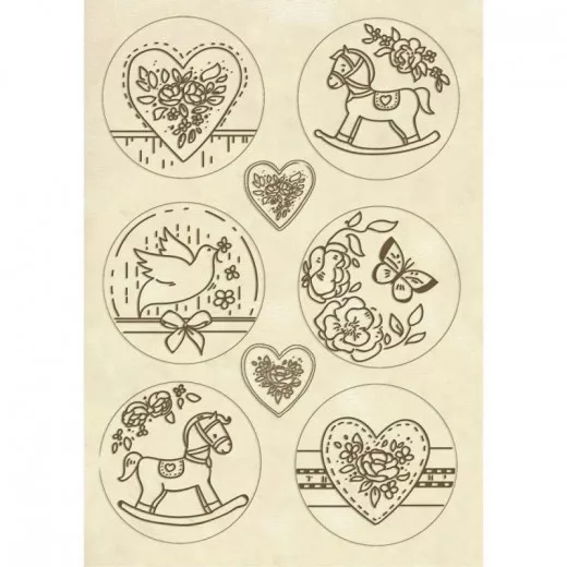 Stamperia Wooden Shapes - Plaquette Baby