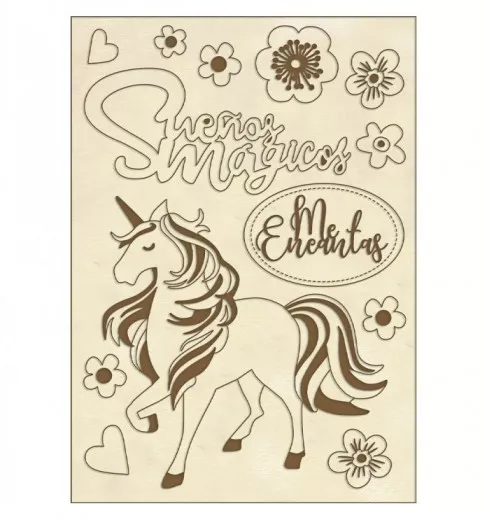 Stamperia Wooden Shapes - Unicorn