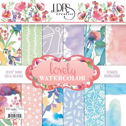 LDRS Creative Lovely Watercolor 12x12 Paper Pack