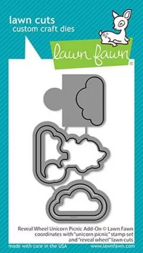 Lawn Fawn Add-On Dies - Reveal Wheel Unicorn Picnic