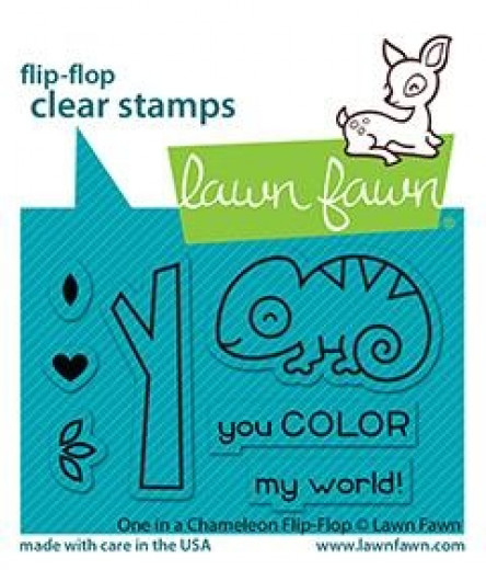 Lawn Fawn Clear Stamps - One in a Chameleon Flip-Flop