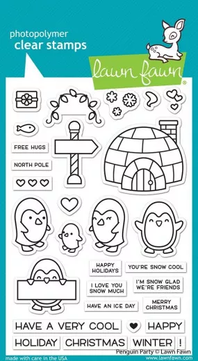 Lawn Fawn Clear Stamps - Penguin Party