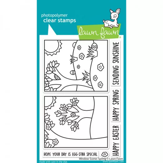 Lawn Fawn Clear Stamps - Window Scene Spring