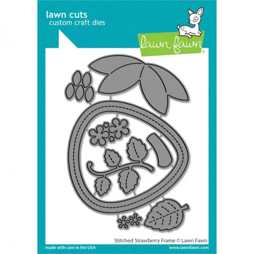 Lawn Cuts Custom Craft Dies - Stitched Strawberry Frame