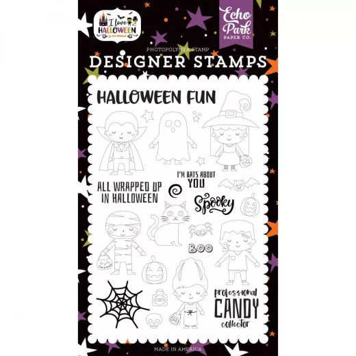 Clear Stamps - Too Cute To Spook, I Love Halloween