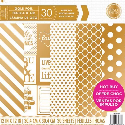 Gold Foil 12x12 Paper Pad