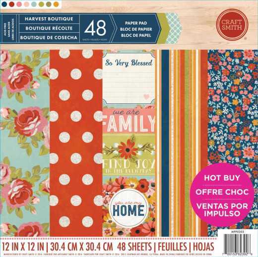 Harvest Boutique 12x12 Paper Pad