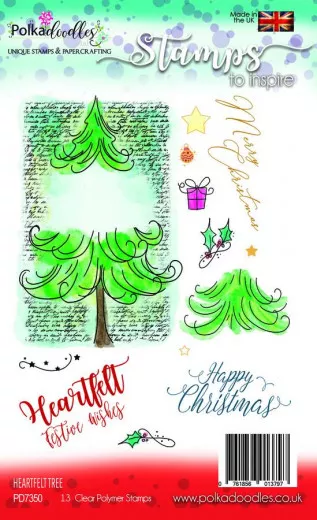 Polkadoodles Clear Stamps - Heartfelt Tree