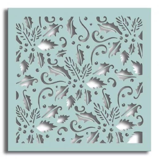 Polkadoodles Stencil - Holly Flourish