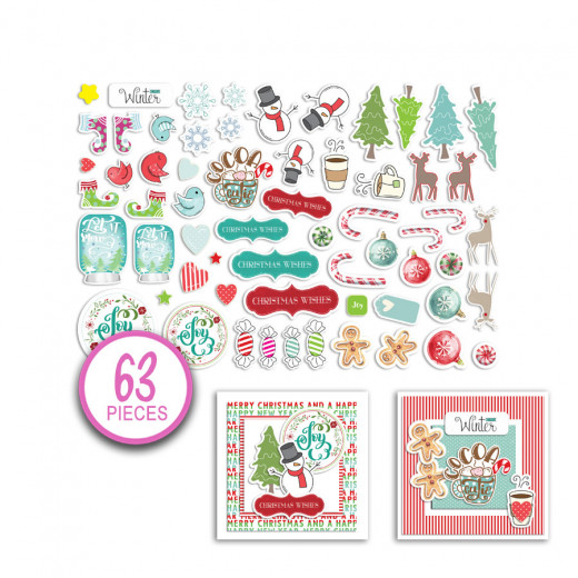 Polkadoodles Jumbles Christmas Cheer Ephemera Pack