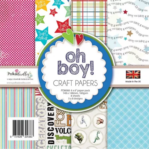 Polkadoodles Oh Boy 6x6 Paper Pack