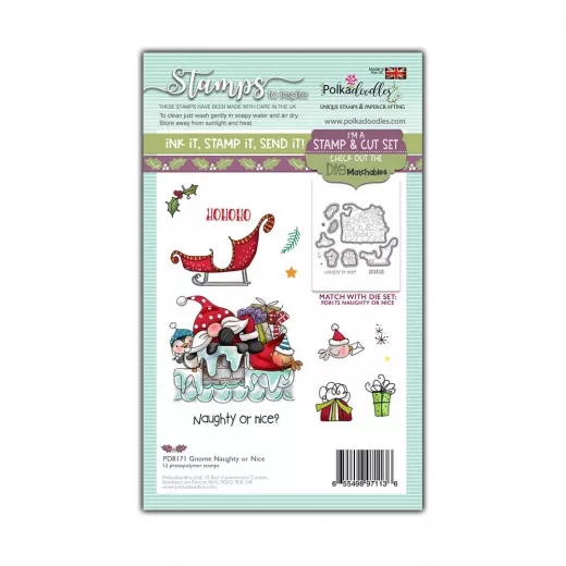 Polkadoodles Clear Stamps - Gnome Naughty or Nice