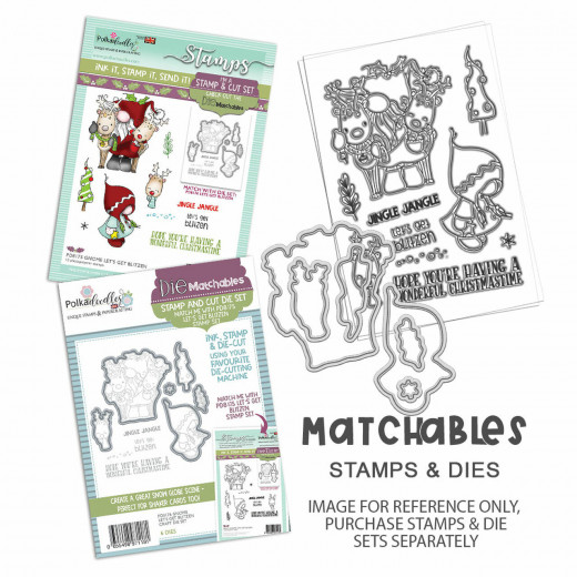 Polkadoodles Clear Stamps - Gnome Lets Get Blitzen