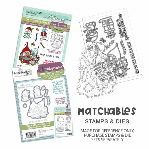 Polkadoodles Clear Stamps - Gnome Tinsel in a Tangle