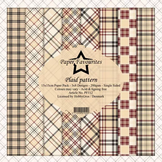 Paper Favourites Plaid Pattern 6x6 Paper Pack