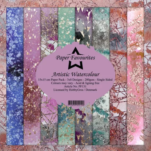 Paper Favourites Artistic Watercolour 6x6 Paper Pack