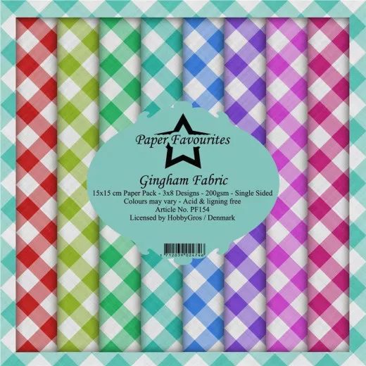 Paper Favourites Gingham Fabric 6x6 Paper Pack