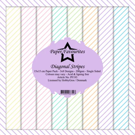 Paper Favourites Diagonal Stripes 6x6 Paper Pack