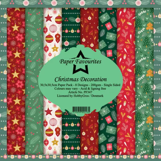 Paper Favourites Christmas Decoration 12x12 Paper Pack