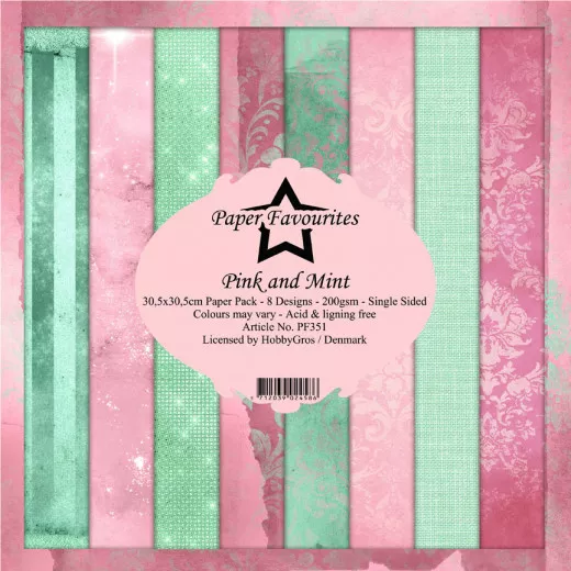 Paper Favourites Pink and Mint 12x12 Paper Pack