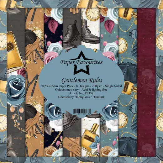 Paper Favourites Gentlemen Rules 12x12 Paper Pack