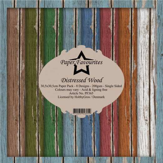 Paper Favourites Distressed Wood 12x12 Paper Pack