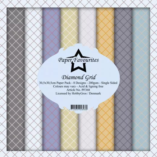 Paper Favourites Diamond Grid 12x12 Paper Pack