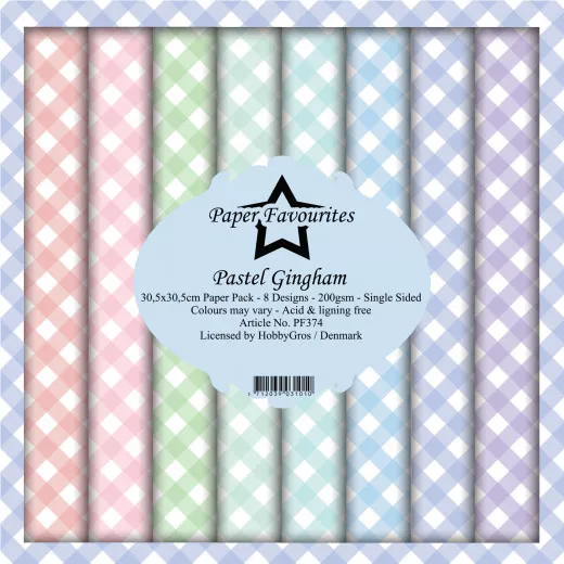 Paper Favourites Pastel Gingham 12x12 Paper Pack