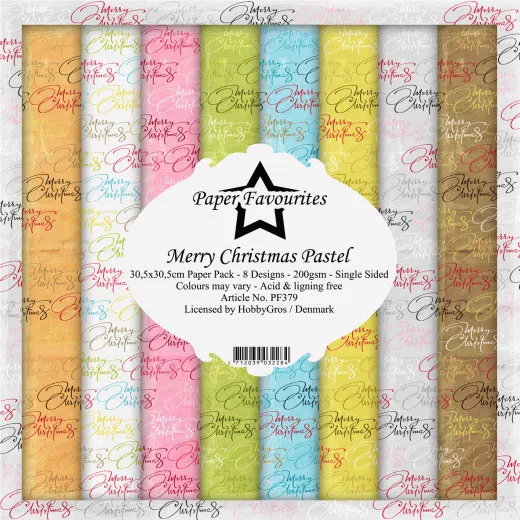 Paper Favourites Merry Christmas Pastel 12x12 Paper Pack