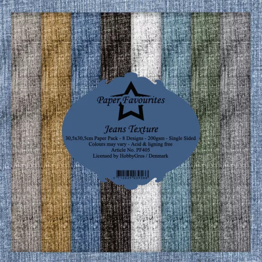 Paper Favourites Jeans Texture 12x12 Paper Pack