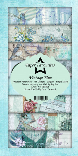 Paper Favourites Vintage Blue Slim Paper Pack