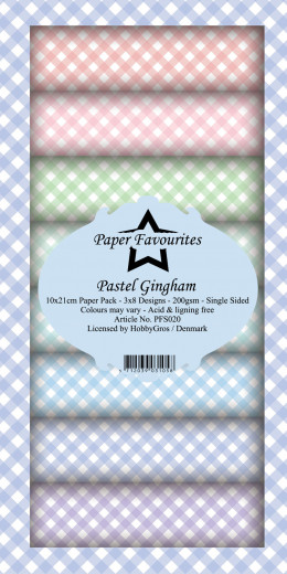 Paper Favourites Pastel Gingham Slim Paper Pack