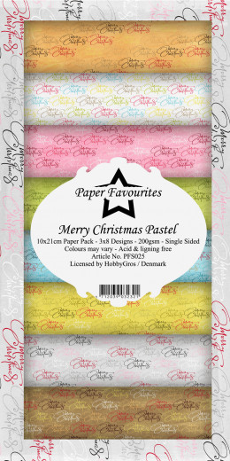 Paper Favourites Merry Christmas Pastel Slim Paper Pack