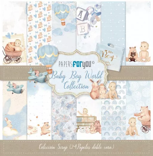 Baby Boy World Mini Scrap Paper Pack