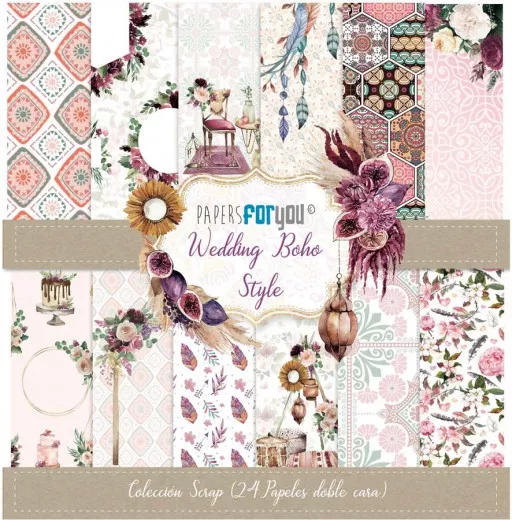 Wedding Boho Style Mini Scrap Paper Pack