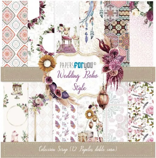 Wedding Boho Style 12x12 Paper Pack