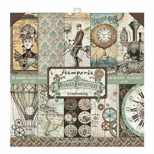 Voyages Fantastiques 12x12 Paper Pack