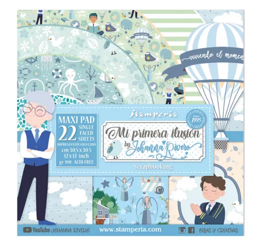 Maxi Mi Primera Ilusion Nino 12x12 Paper Pack (blau)