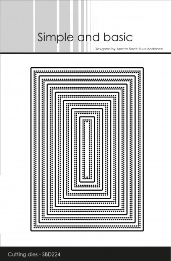 Simple and Basic Cutting Dies - Double Pierced Rectangle