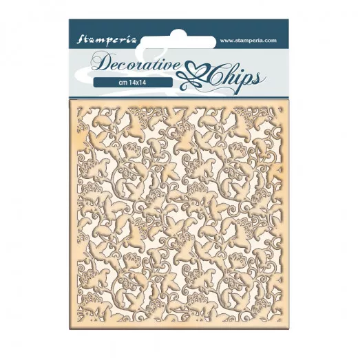 Stamperia Decorative Chips - Winter Tales Ramage