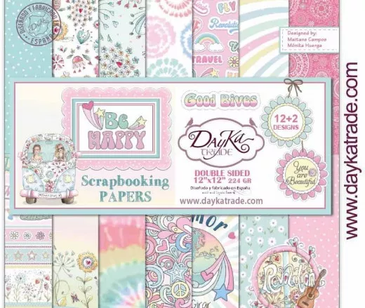 DayKa Trade Be Happy 12x12 Paper Pack