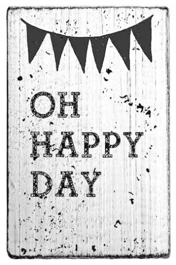 Holzstempel - Vintage Oh Happy Day