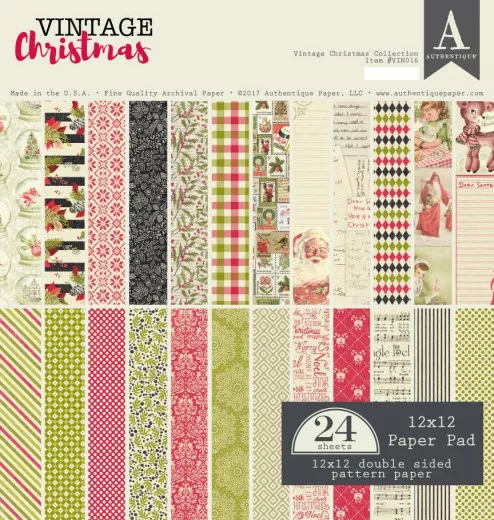 Vintage Christmas 12x12 Paper Pad