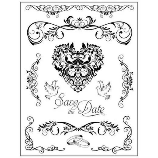 Cling Stamps - Save the Date