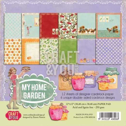 My Home Garden 12x12 Paper Pad